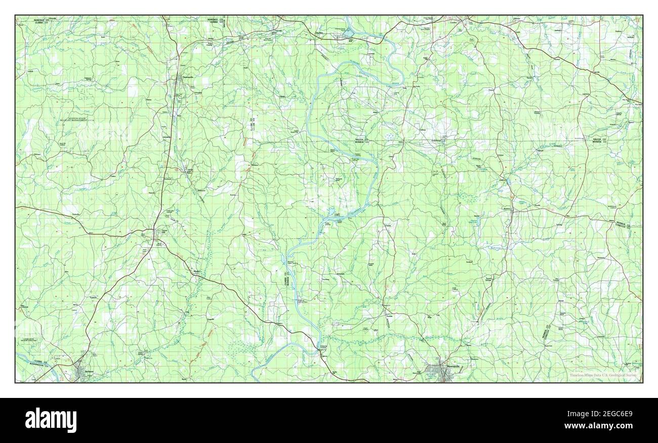 Monroeville, Alabama, map 1986, 1100000, United States of America by