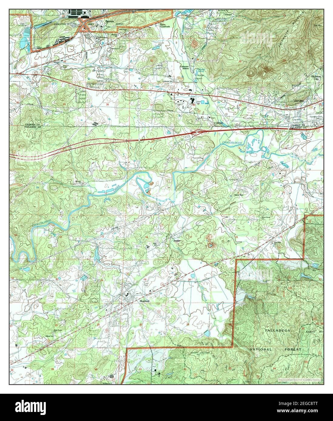 Munford, Alabama, map 2001, 124000, United States of America by