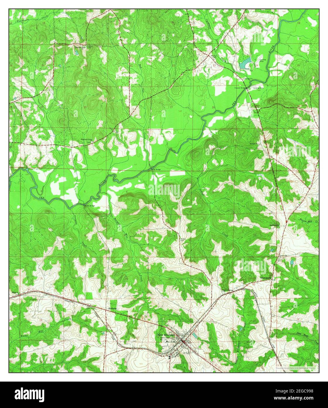 New Brockton, Alabama, map 1960, 124000, United States of America by Timeless Maps, data U.S