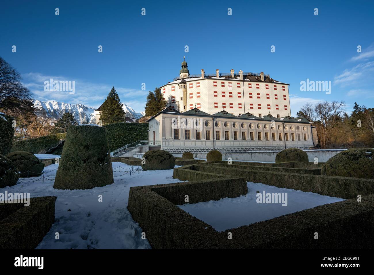 Ambras Castle - Innsbruck, Tyrol, Austria Stock Photo