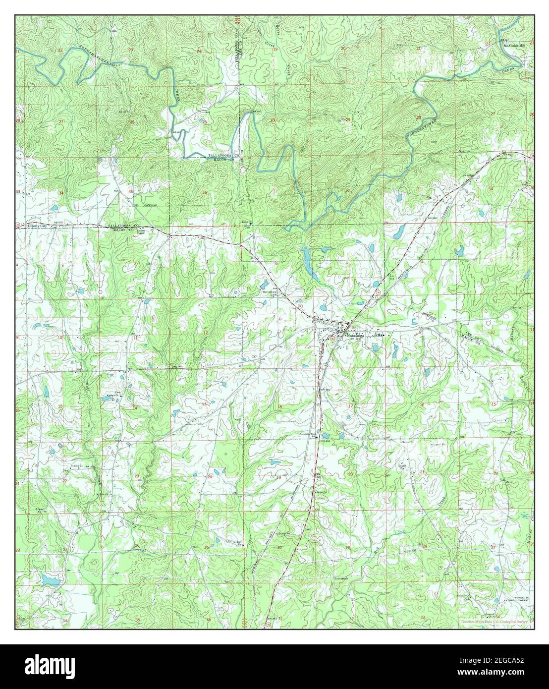 Notasulga, Alabama, map 1971, 124000, United States of America by