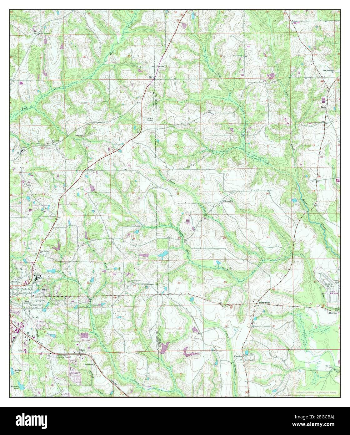 Opp East, Alabama, map 1968, 1:24000, United States of America by Timeless Maps, data U.S. Geological Survey Stock Photo