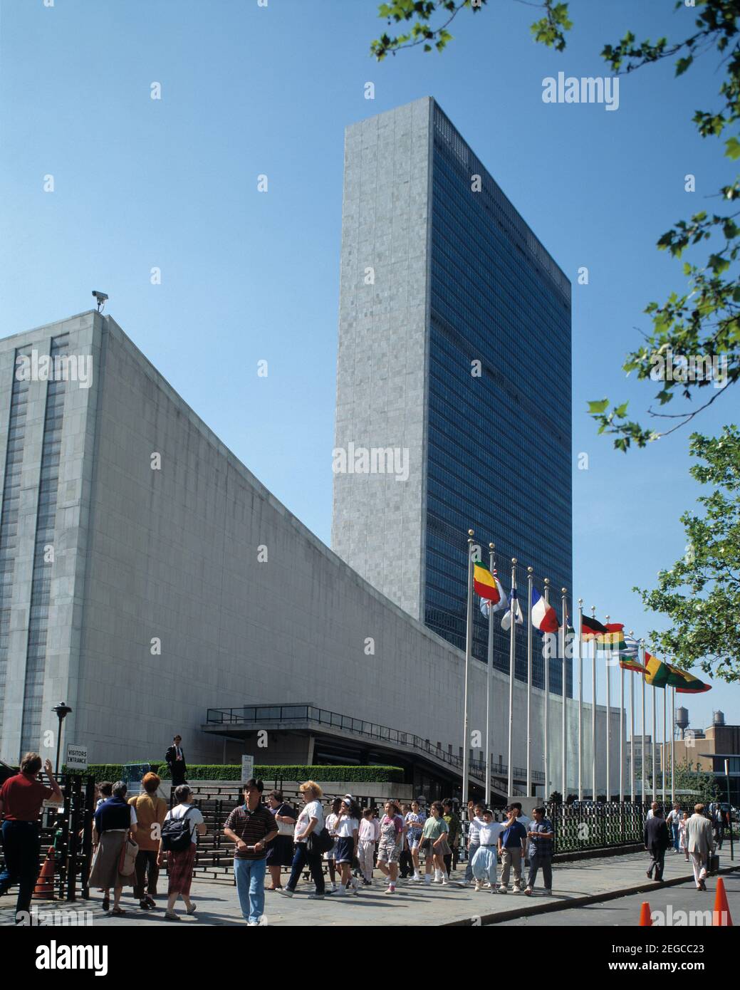 United States. New York City. United Nations Secretariat Building. Stock Photo