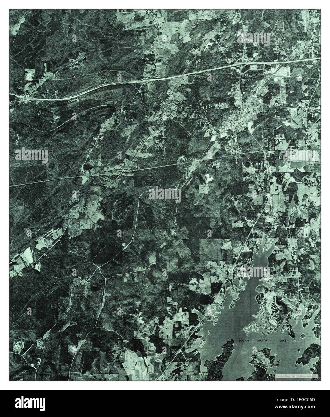 Pell City, Alabama, map 1975, 124000, United States of America by