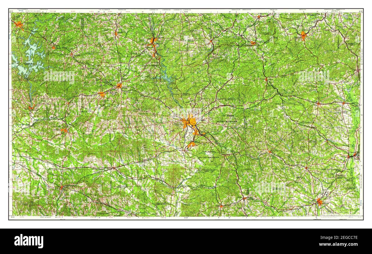 Phenix City, Alabama, map 1958, 1250000, United States of America by