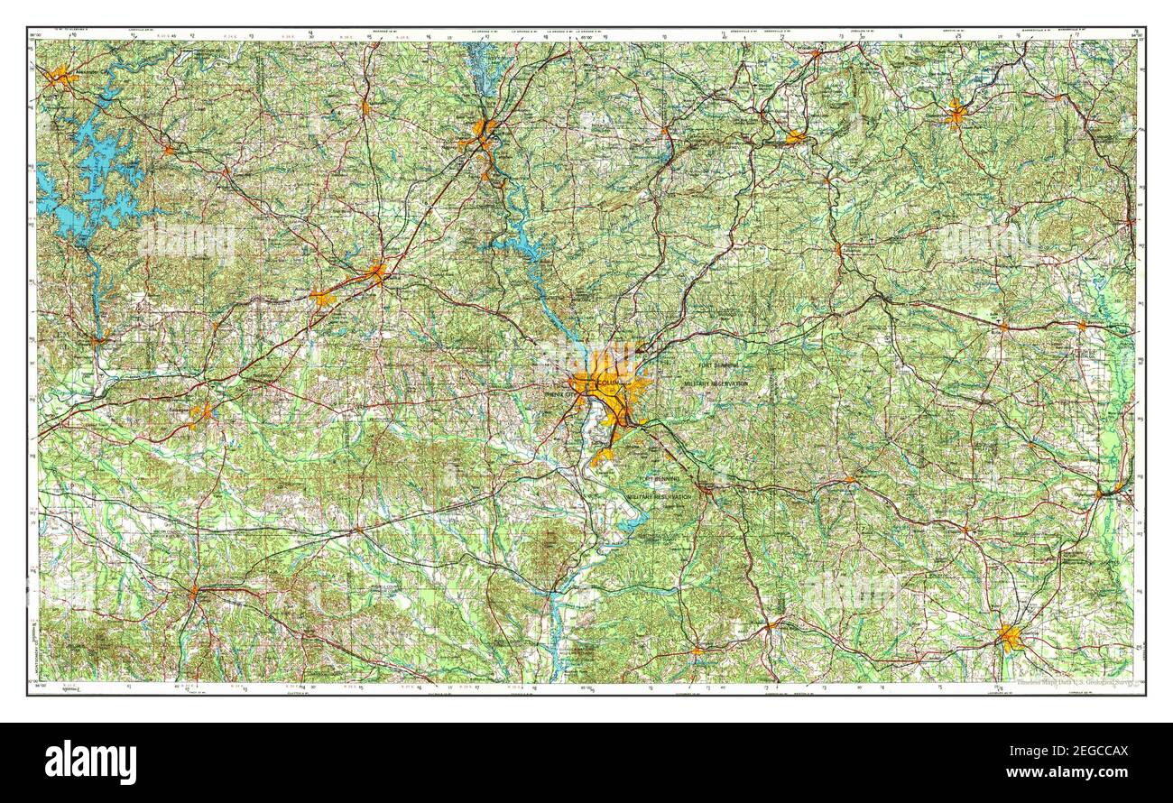 Phenix City, Alabama, map 1955, 1250000, United States of America by