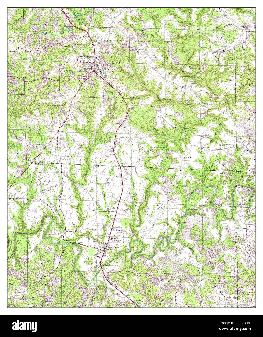 Phil Campbell, Alabama, map 1946, 124000, United States of America by