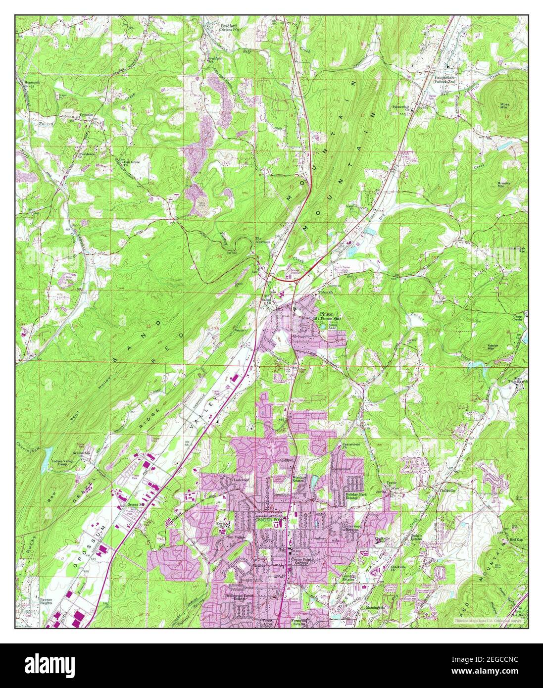 Pinson, Alabama, map 1959, 124000, United States of America by