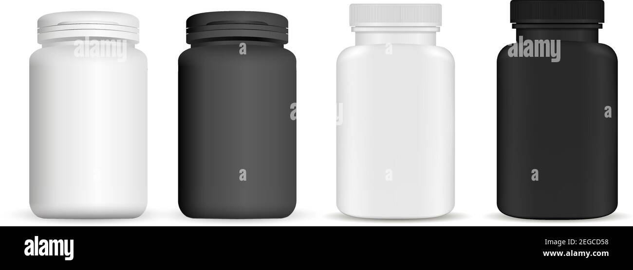 Download Medicine Pill Bottle Vitamin Package Mockup Plastic Supplement Jar 3d Vector Blank Pharmaceutical Product Container Isolated On Backaground Pharma Stock Vector Image Art Alamy