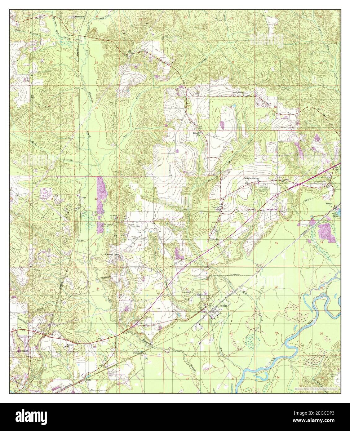 Pollard, Alabama, map 1960, 124000, United States of America by Timeless Maps, data U.S