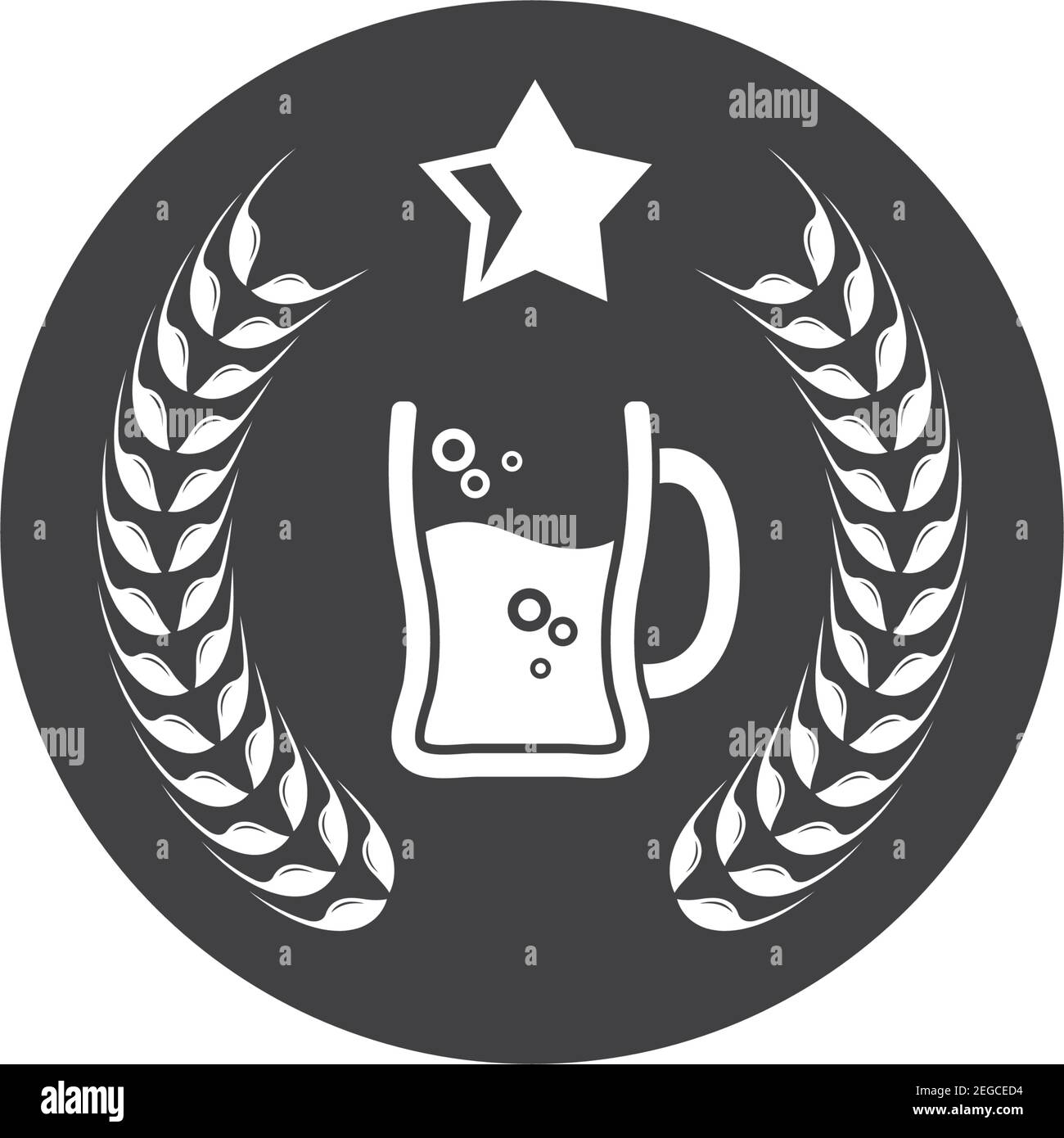 beer logo icon vector illustration design template Stock Vector Image