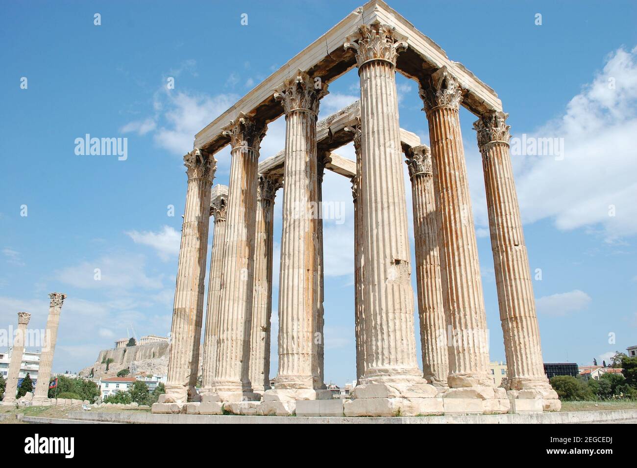 Temple of Zeus Athens Stock Photo