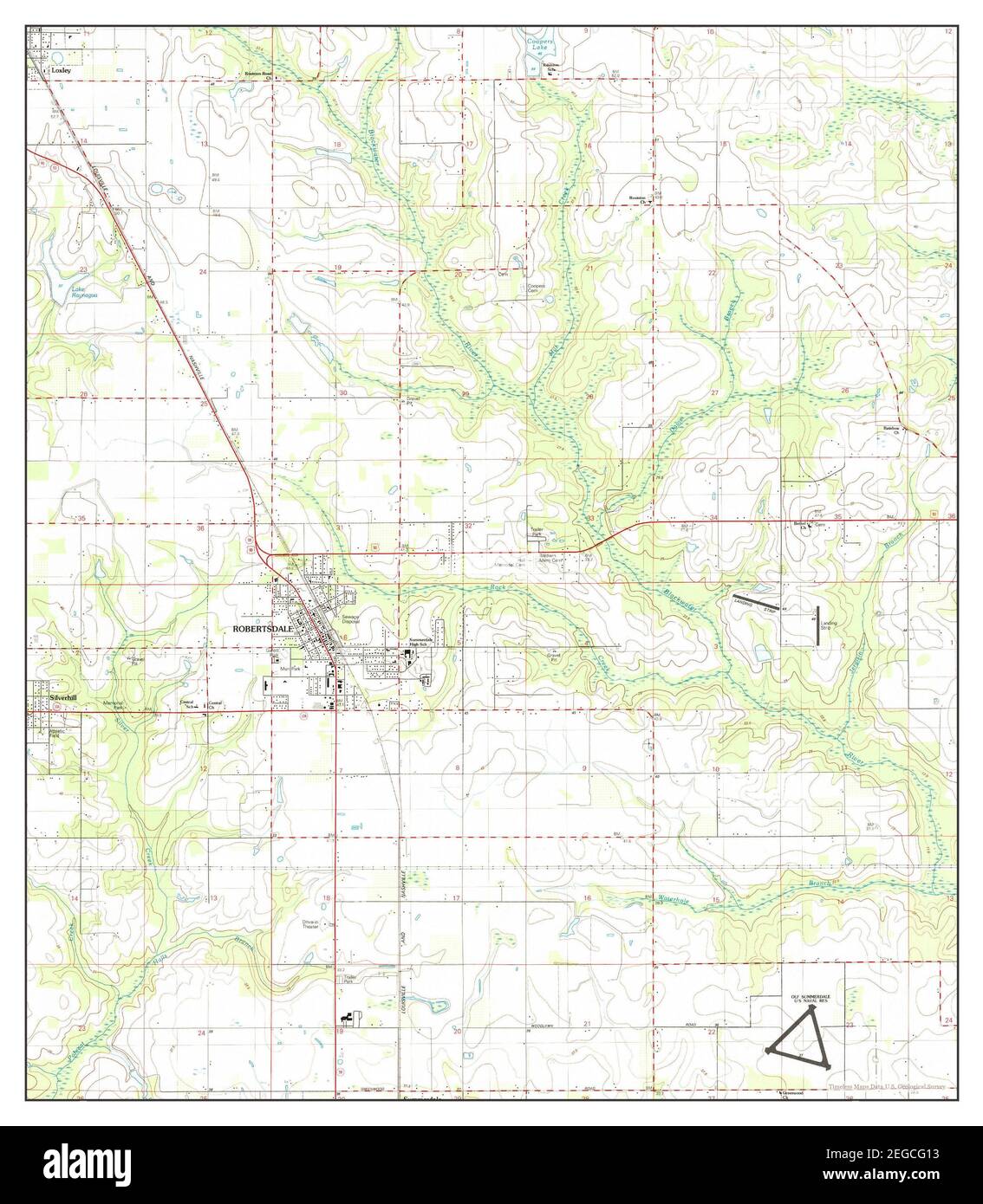 Robertsdale, Alabama, map 1980, 124000, United States of America by
