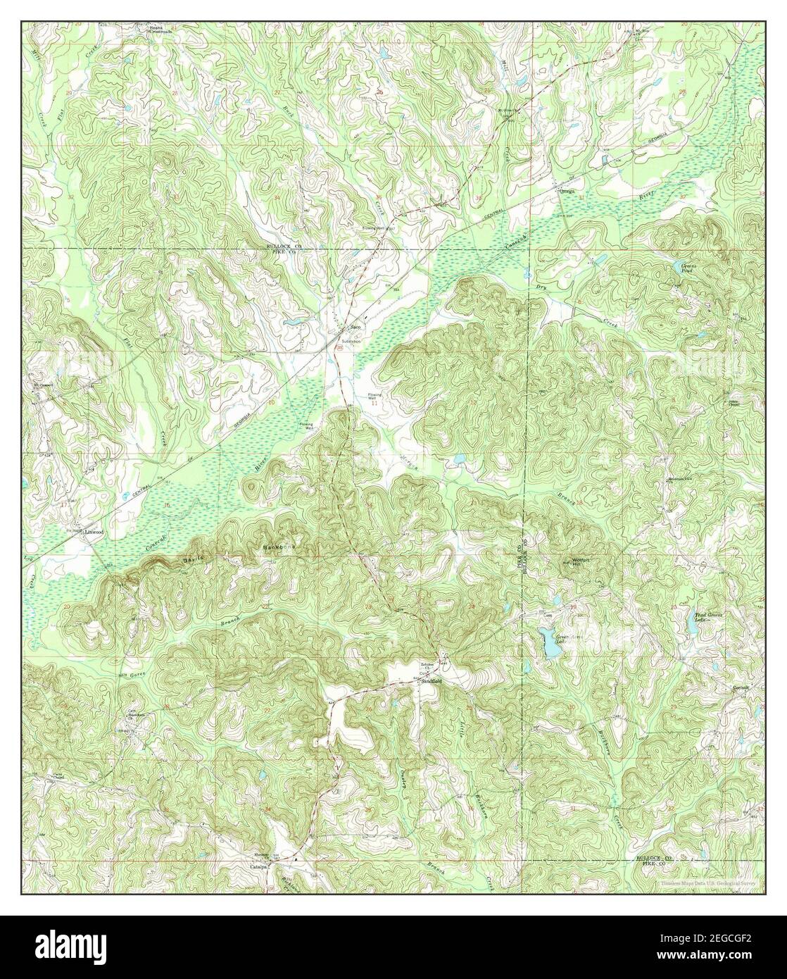 Saco, Alabama, map 1968, 1:24000, United States of America by Timeless Maps, data U.S. Geological Survey Stock Photo