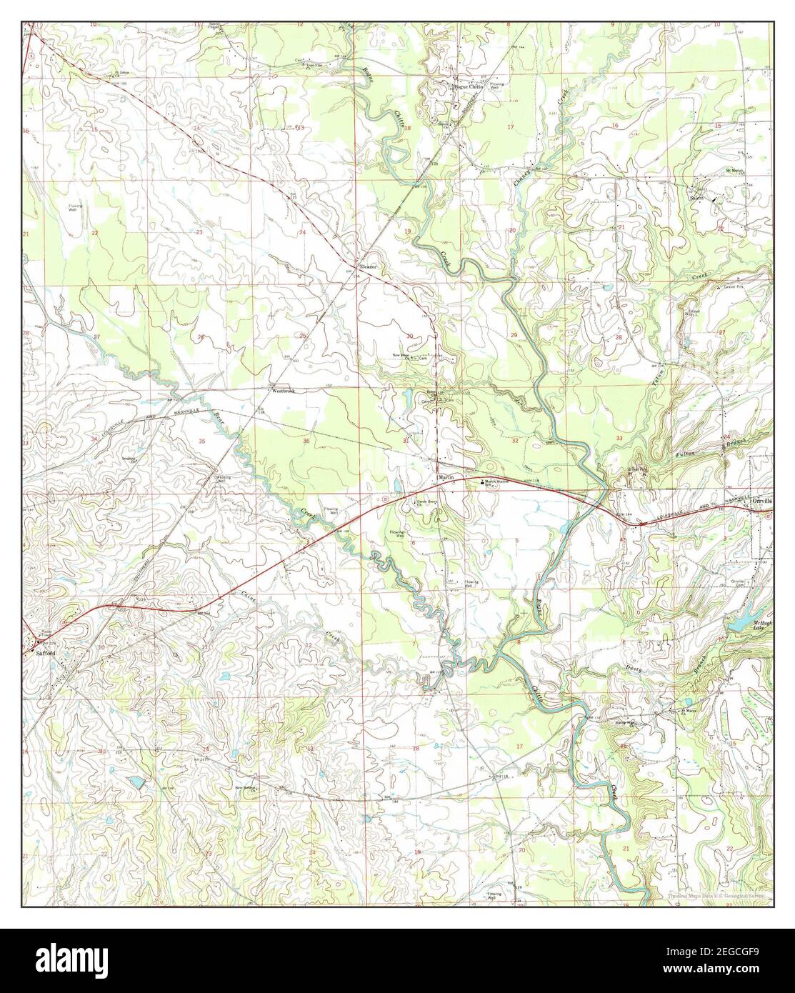 Safford, Alabama, map 1968, 1:24000, United States of America by Timeless Maps, data U.S. Geological Survey Stock Photo