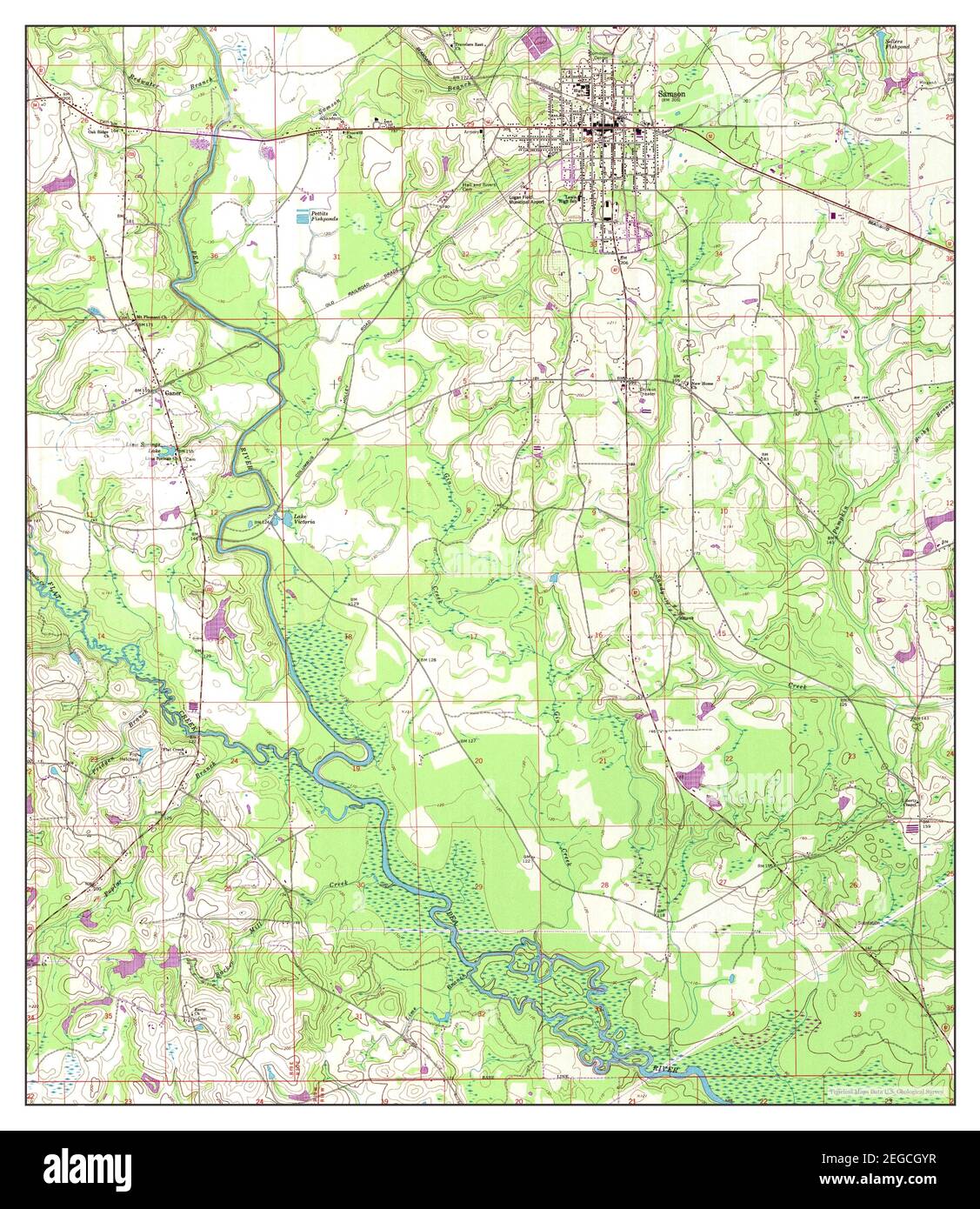 Samson, Alabama, map 1968, 1:24000, United States of America by 