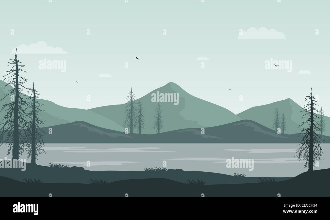 Mountains In Riverside Riverside mountains Stock Vector Images - Alamy