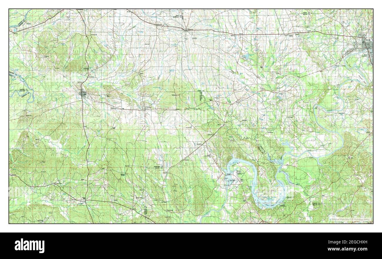 Selma, Alabama, map 1986, 1100000, United States of America by