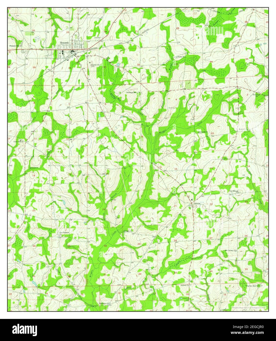 Alabama, map 1957, 124000, United States of America by