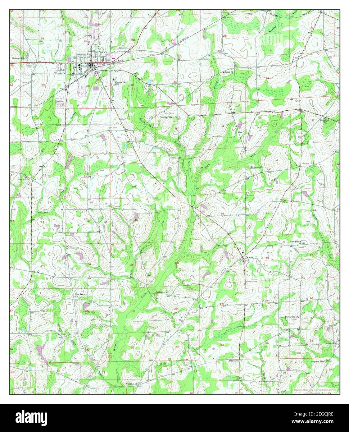 Alabama, map 1957, 124000, United States of America by