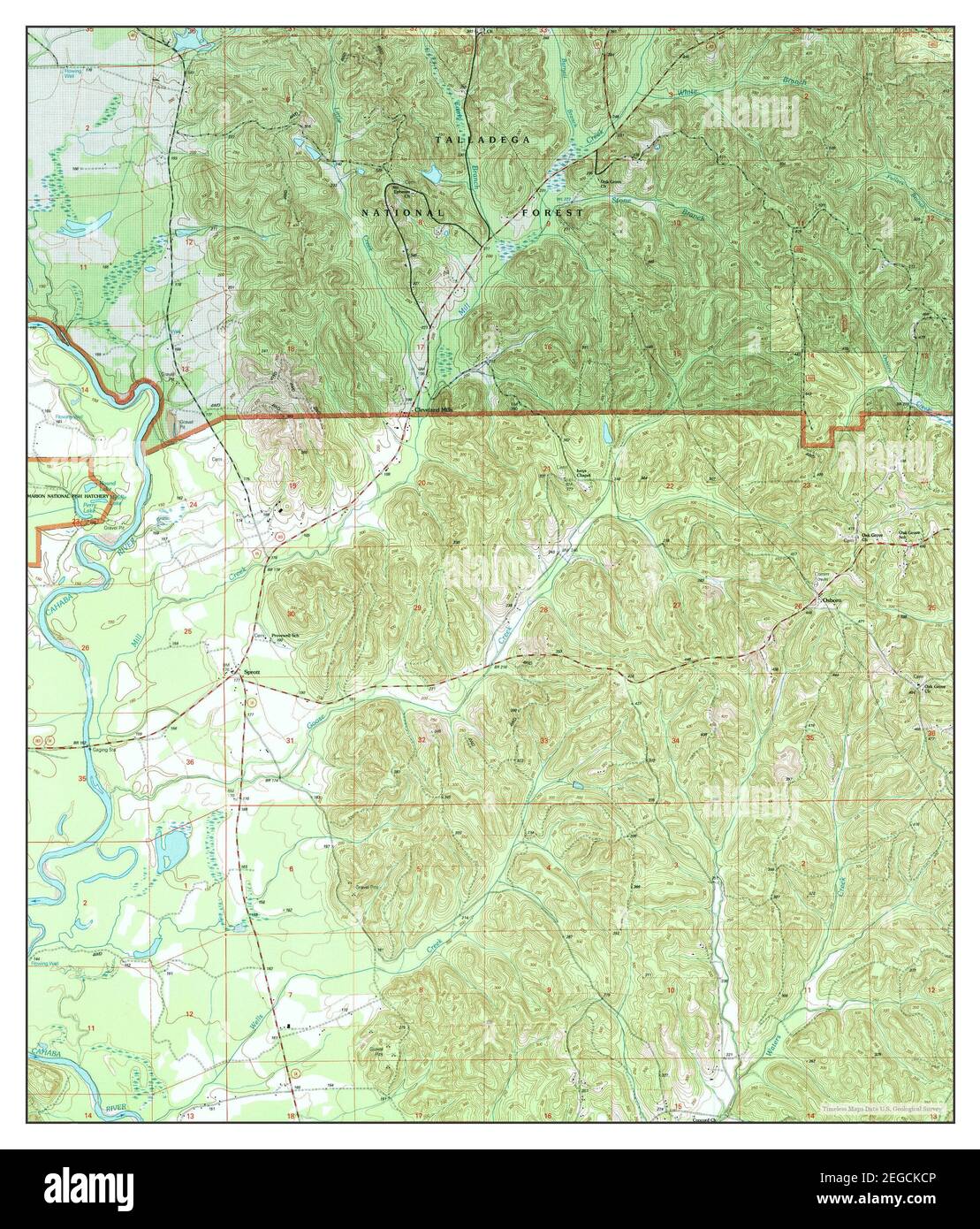 Sprott, Alabama, map 2002, 124000, United States of America by Timeless Maps, data U.S