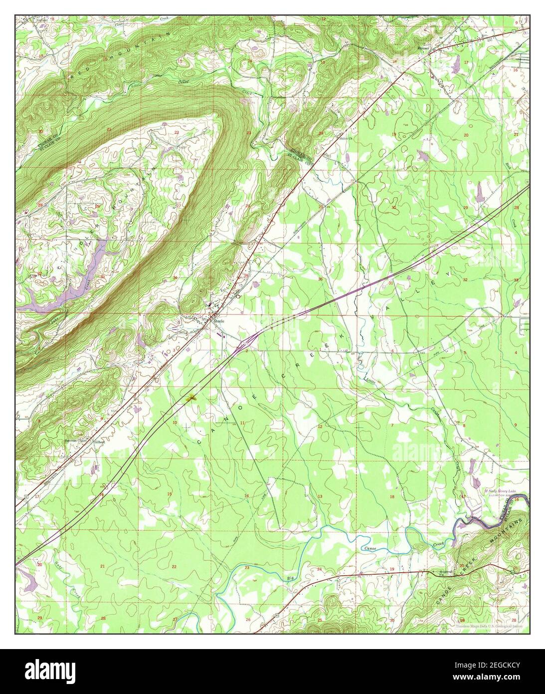 Steele, Alabama, map 1947, 124000, United States of America by