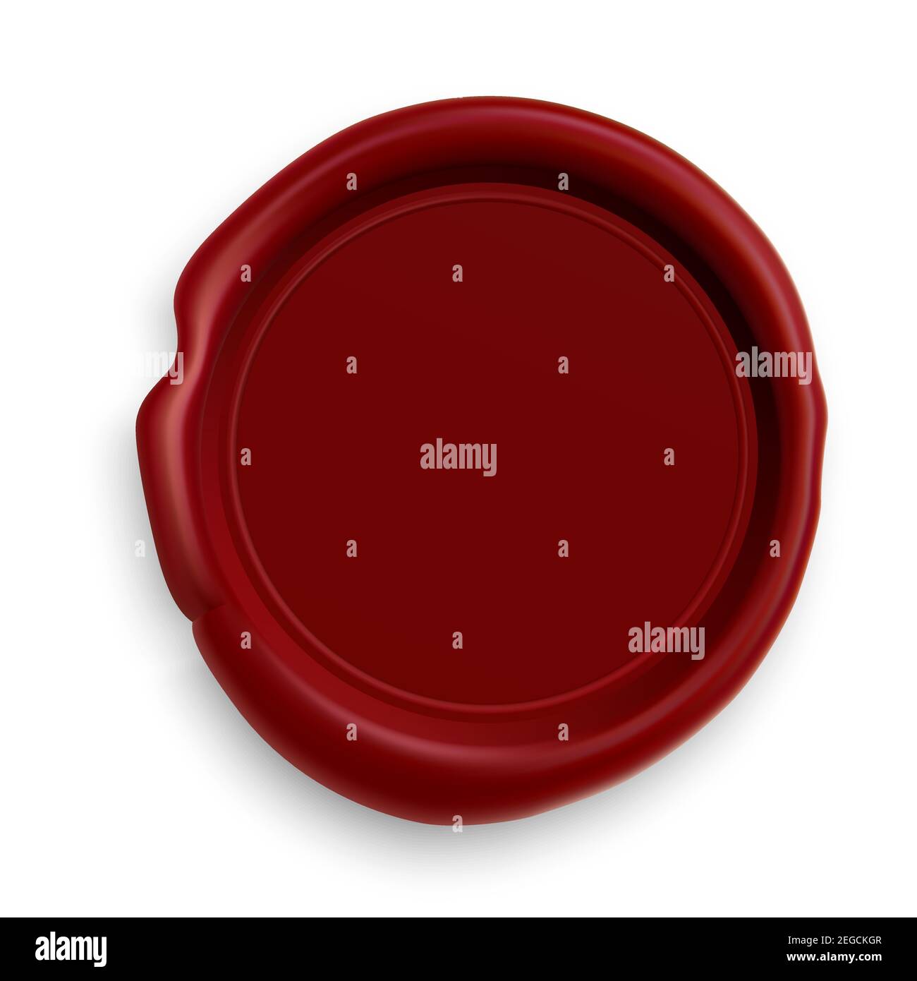 3d realistic vintage red stamp wax seal Royalty Free Vector