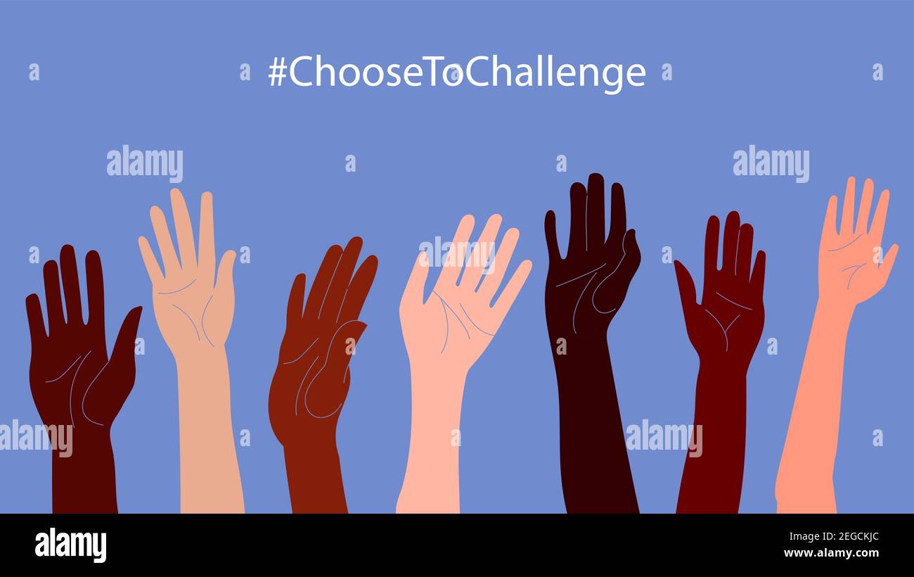 International womens day. 8th march. Choose To Challenge. Horizontal ...