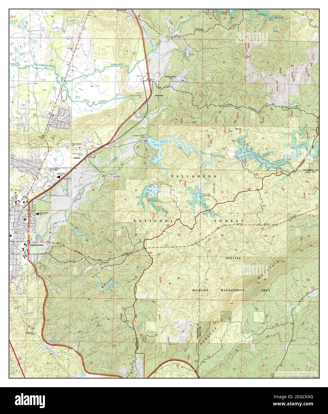 Map Of Sylacauga Alabama Map Of Sylacauga High Resolution Stock Photography And Images - Alamy