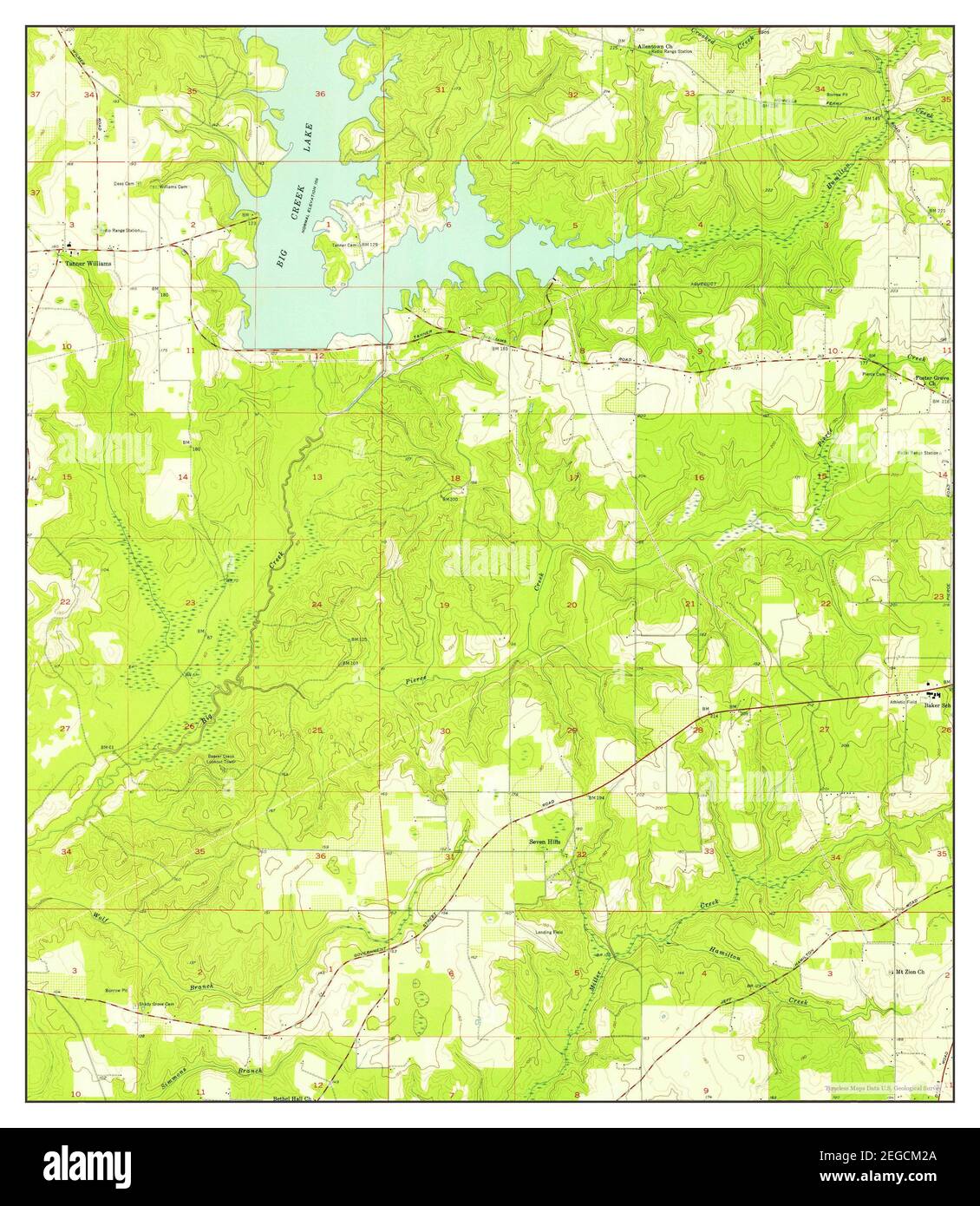 Tanner Williams, Alabama, map 1957, 124000, United States of America