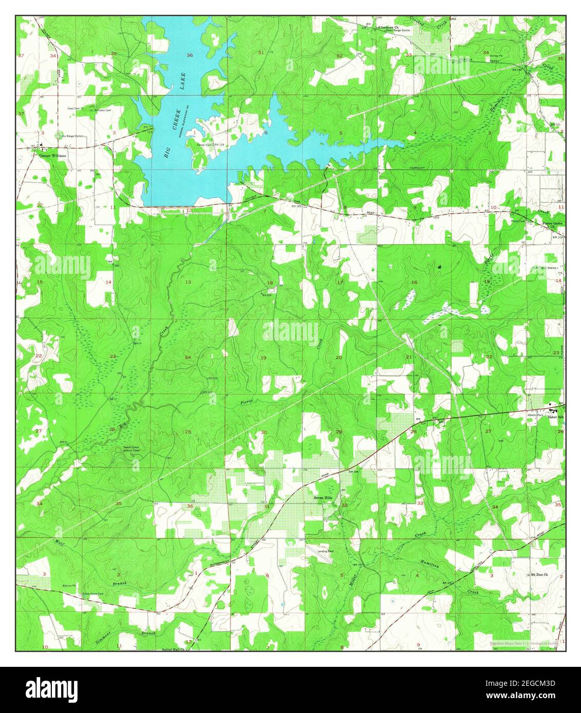 Tanner Williams, Alabama, map 1957, 124000, United States of America