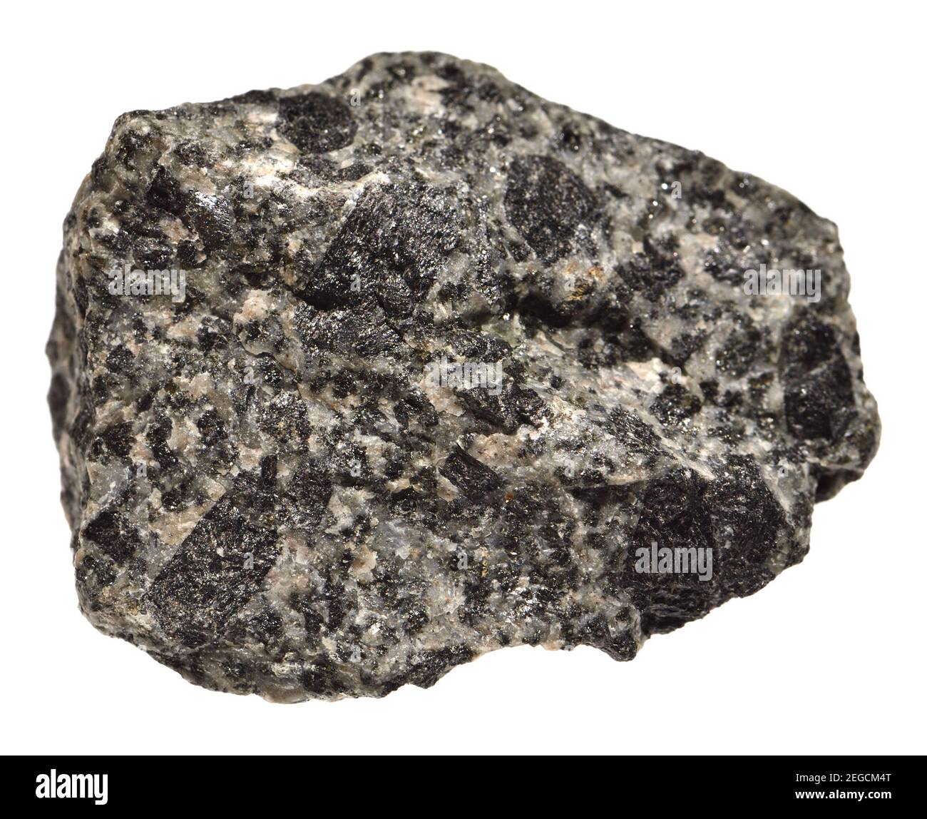 Augite (Norway) Silicate of calcium, magnesium, iron, titanium and aluminium Stock Photo