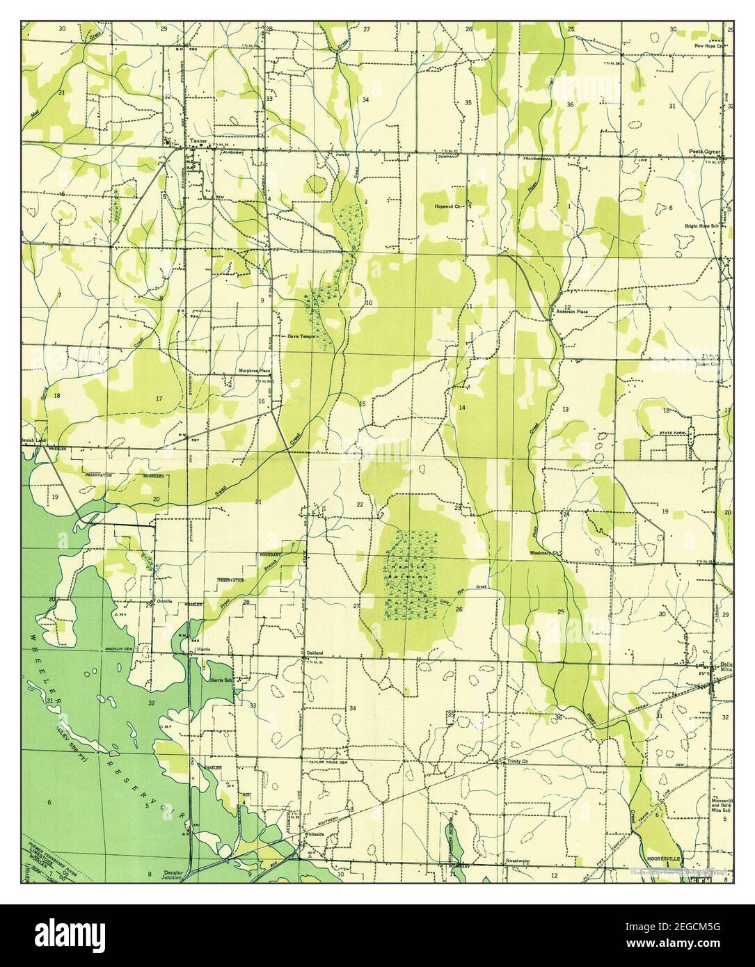 Tanner, Alabama, map 1936, 124000, United States of America by