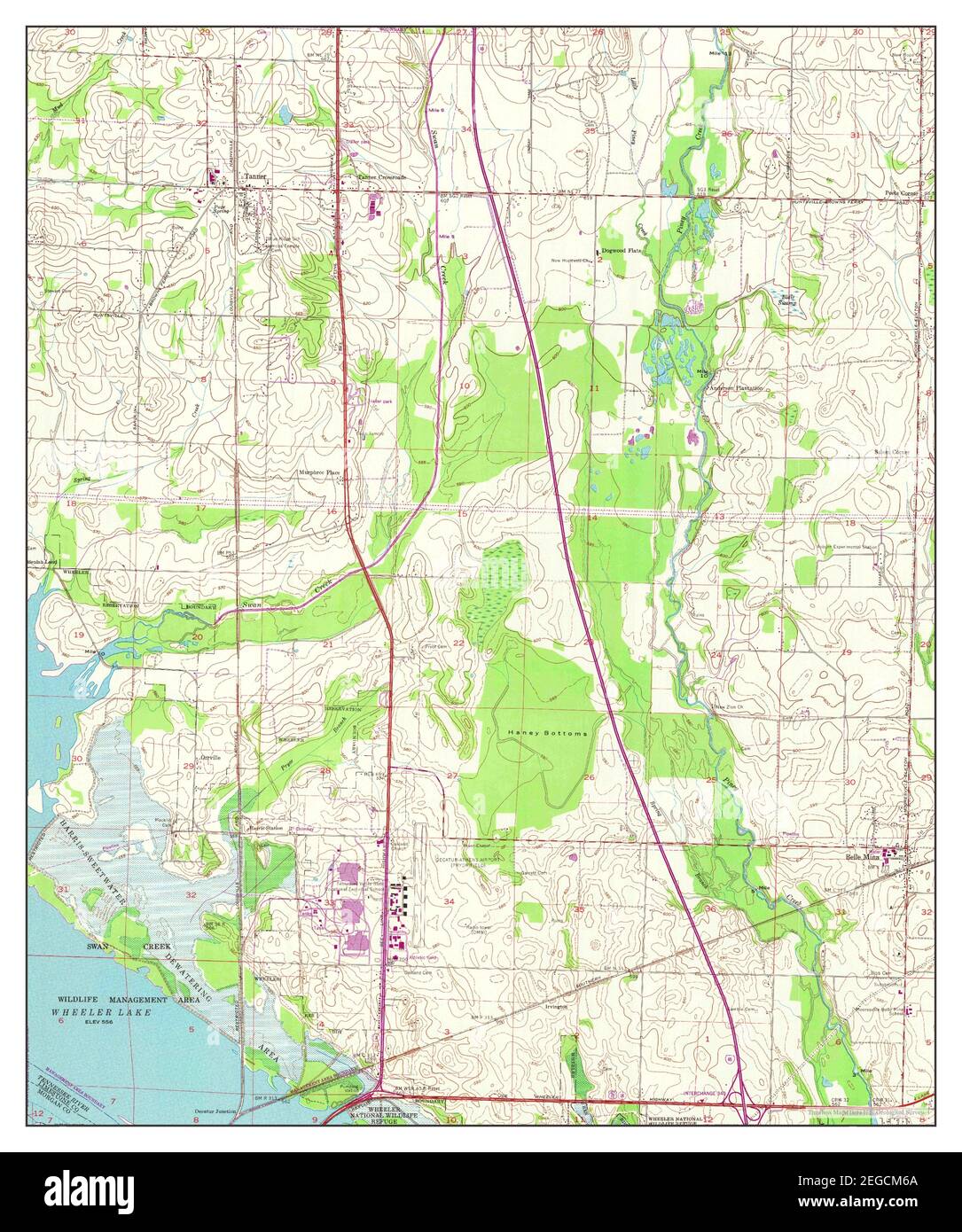 Tanner, Alabama, map 1963, 124000, United States of America by