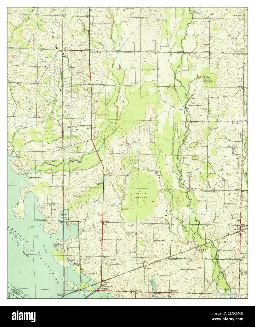 Tanner, Alabama, map 1938, 124000, United States of America by