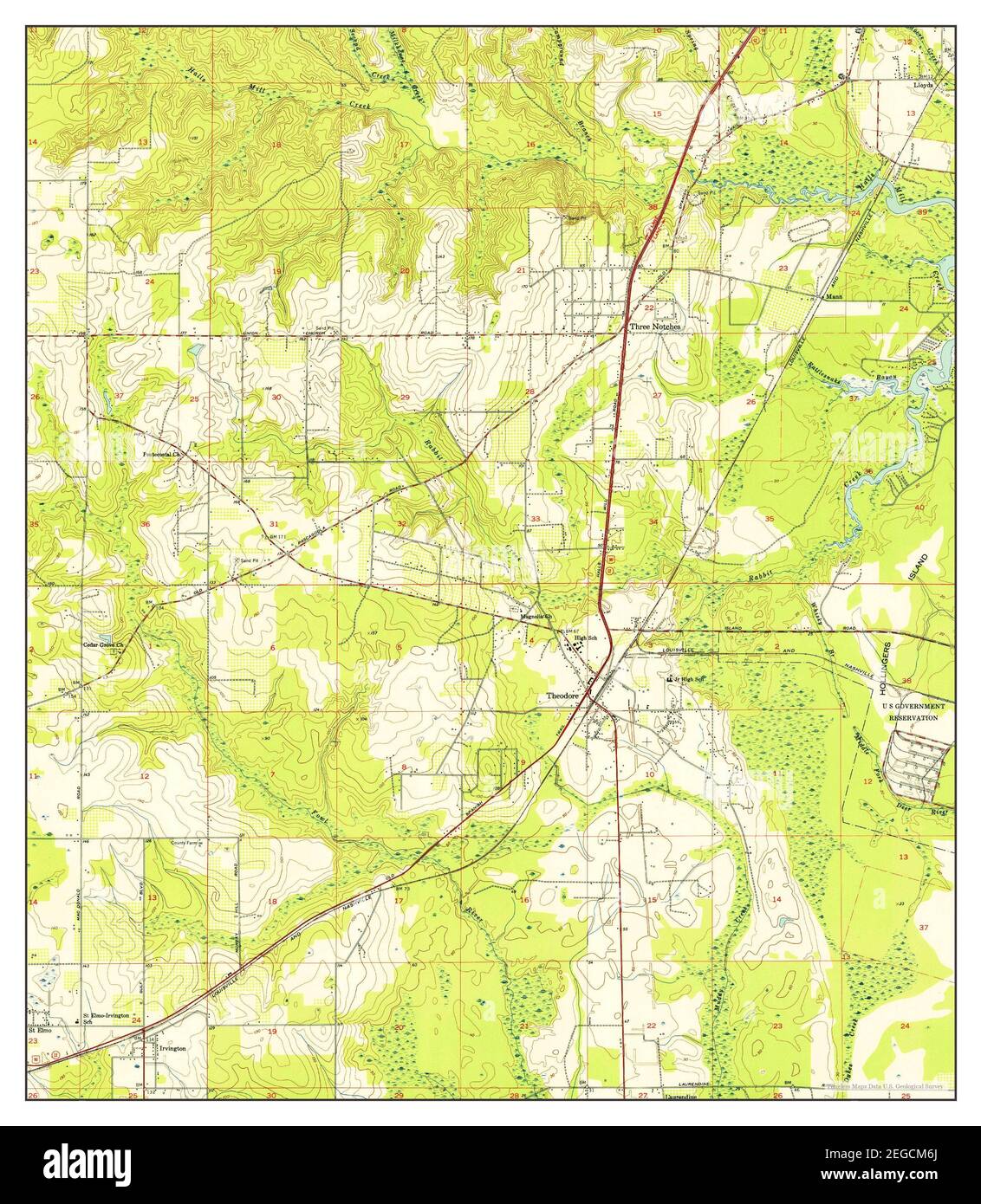 Theodore alabama map Cut Out Stock Images & Pictures Alamy