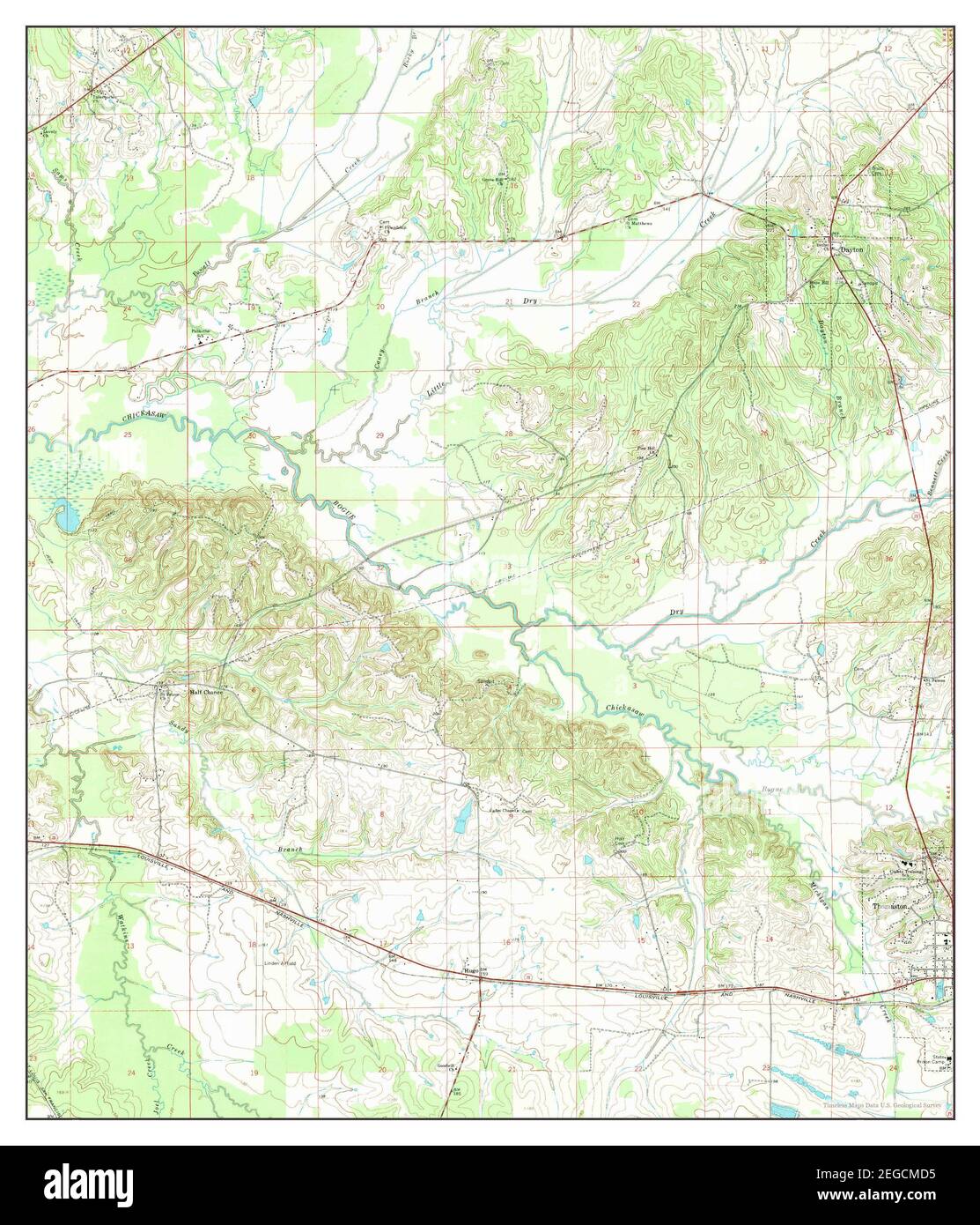 Thomaston West, Alabama, map 1968, 124000, United States of America by