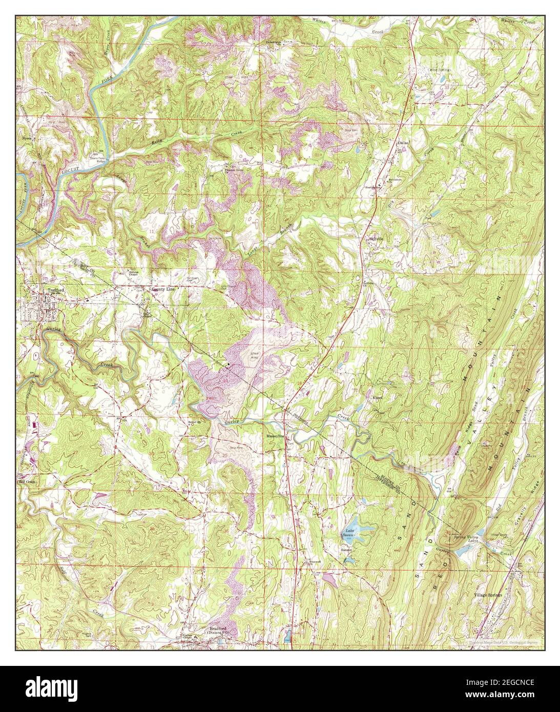Trafford, Alabama, map 1961, 124000, United States of America by Timeless Maps, data U.S