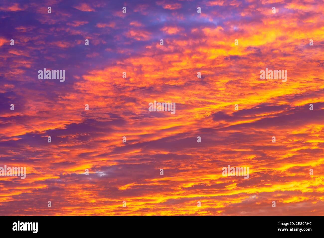 Sunset, clouds in the evening sky, Bavaria, Germany, Europe Stock Photo