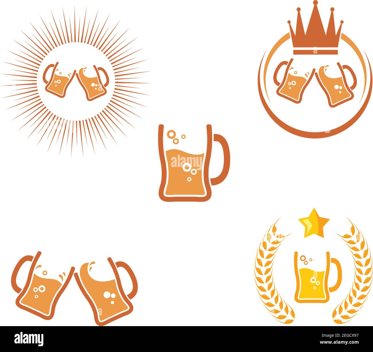 beer logo icon vector illustration design template Stock Vector Image