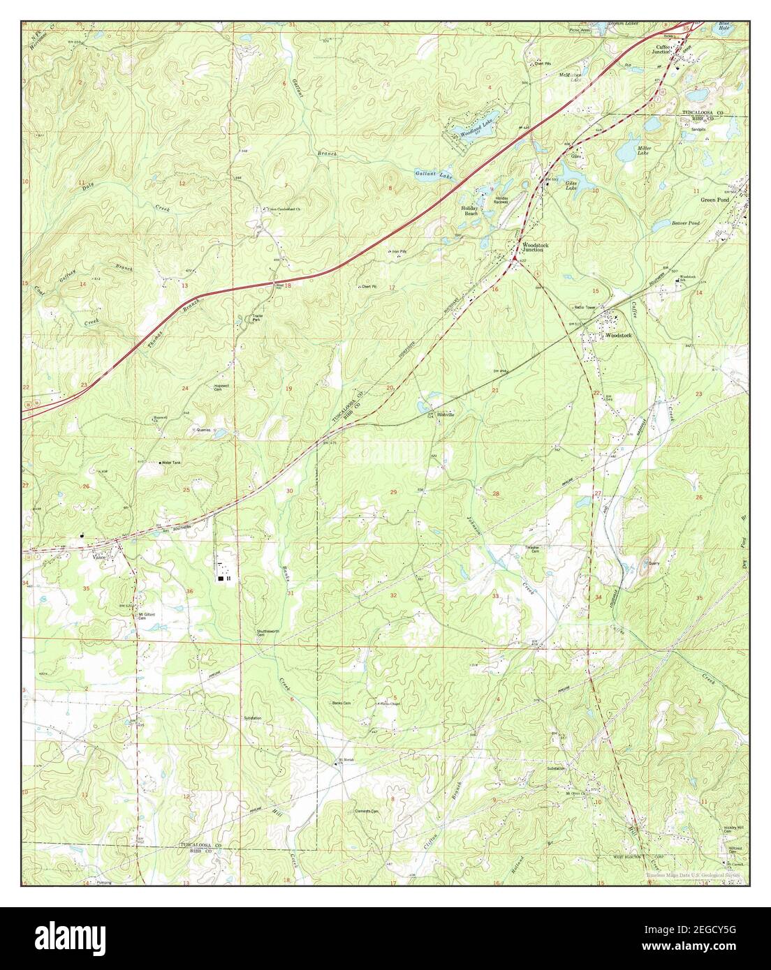 Woodstock, Alabama, map 1980, 124000, United States of America by