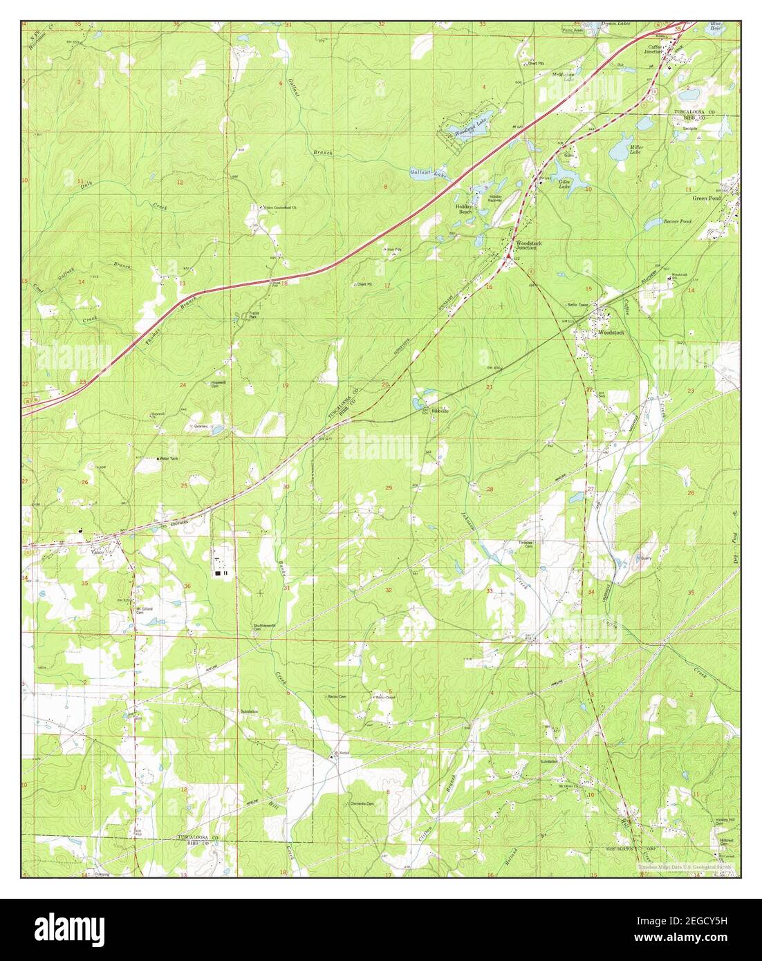 Woodstock, Alabama, map 1980, 124000, United States of America by