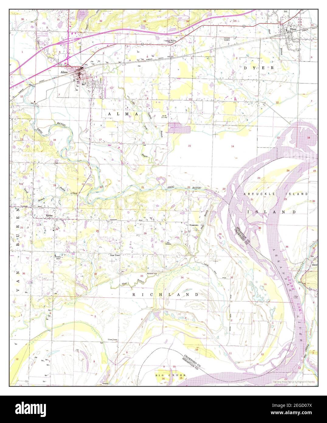 Alma, Arkansas, map 1948, 124000, United States of America by Timeless Maps, data U.S