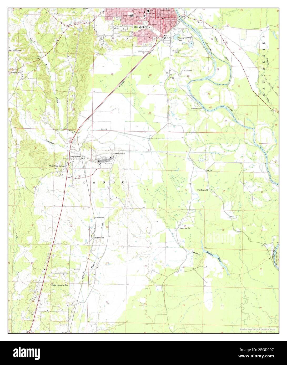 Arkadelphia, Arkansas, map 1959, 124000, United States of America by