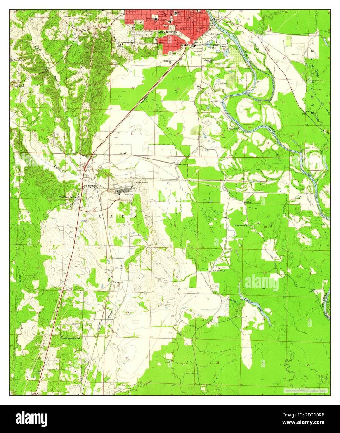 Arkadelphia, Arkansas, map 1959, 124000, United States of America by