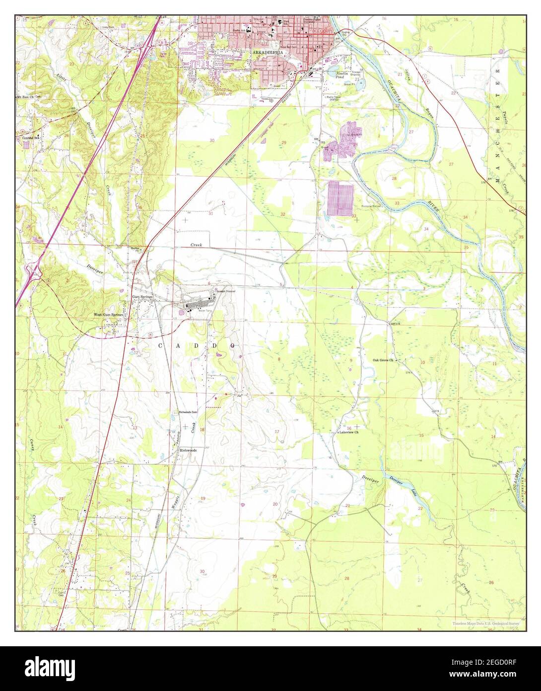 Arkadelphia, Arkansas, map 1959, 124000, United States of America by