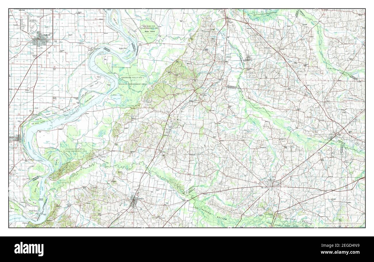 Blytheville, Arkansas, map 1986, 1:100000, United States of America by Timeless Maps, data U.S. Geological Survey Stock Photo