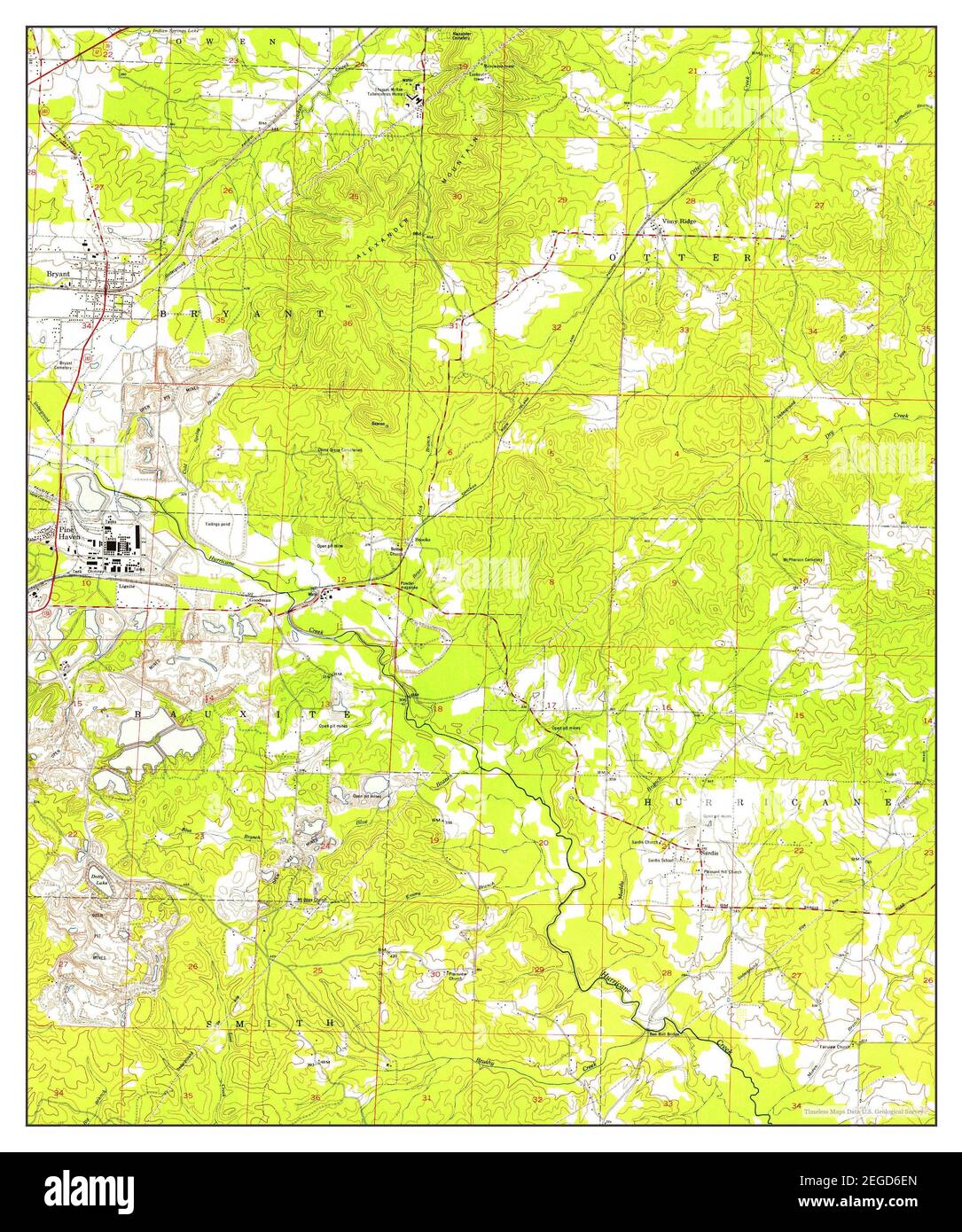 Bryant, Arkansas, map 1954, 124000, United States of America by