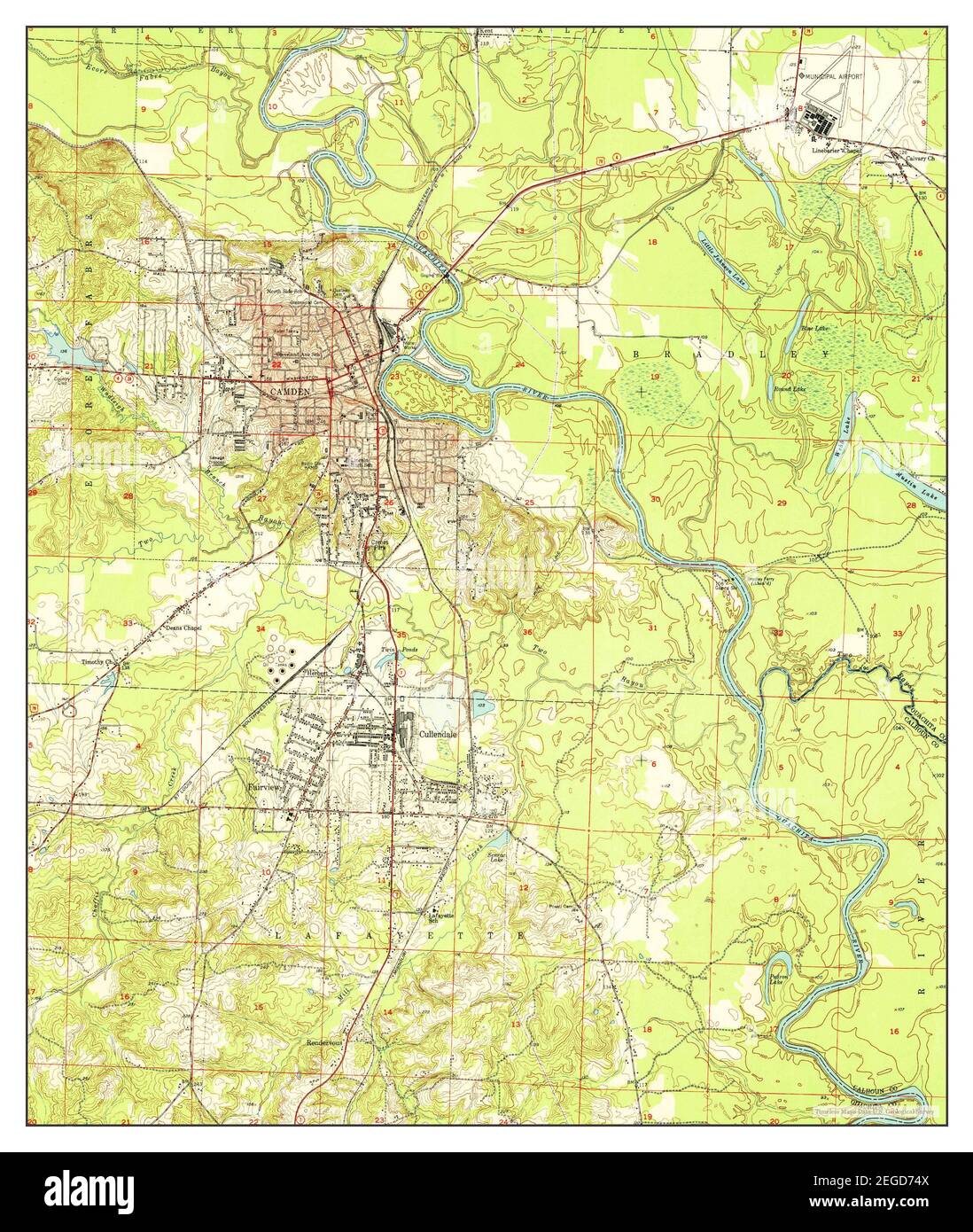 Camden, Arkansas, map 1951, 124000, United States of America by