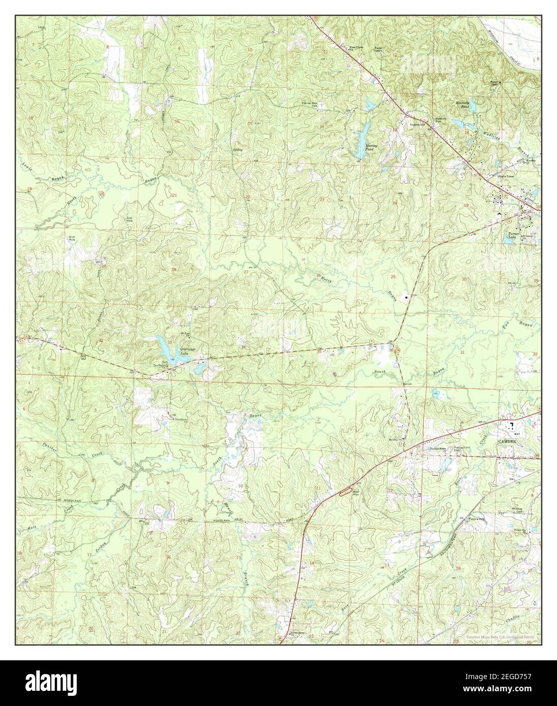 Camden SW, Arkansas, map 1971, 124000, United States of America by